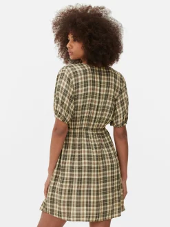 MULHER Primark Vestidos^Vestido Mini Decote V Padrão Xadrez