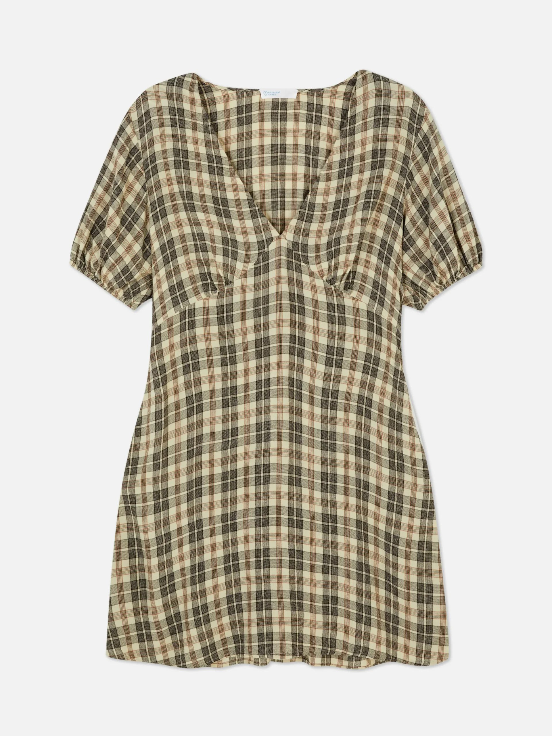 MULHER Primark Vestidos^Vestido Mini Decote V Padrão Xadrez